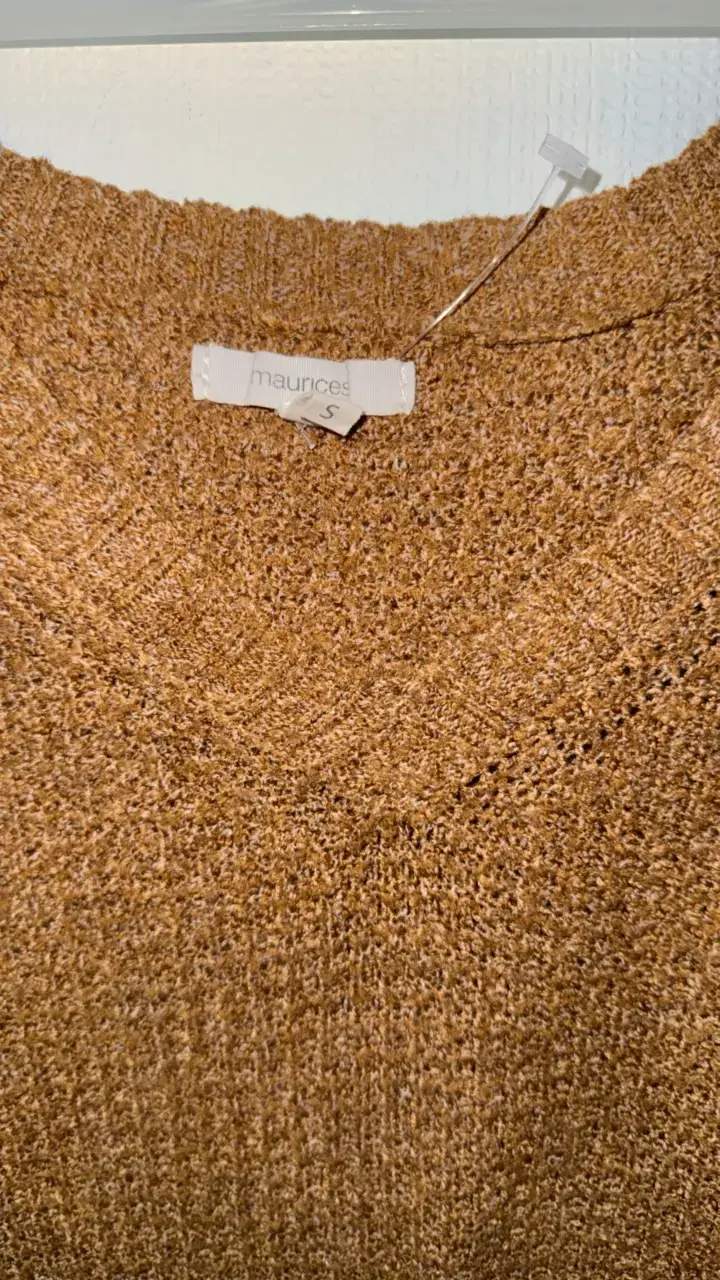 Suéter de punto marrón para mujer talla S - 4