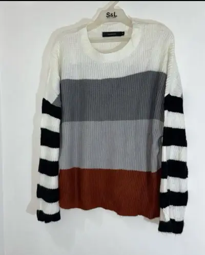 Suéter de rayas multicolor para mujer - miniatura 2