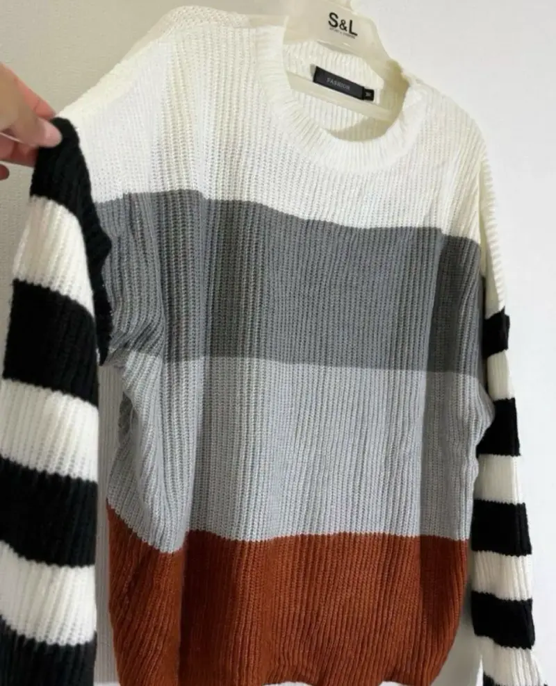 Suéter de rayas multicolor para mujer - 3
