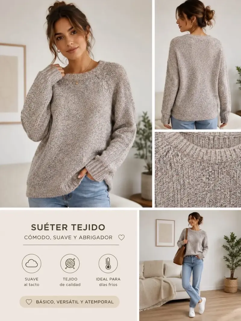 Suéter tejido gris Jones New York