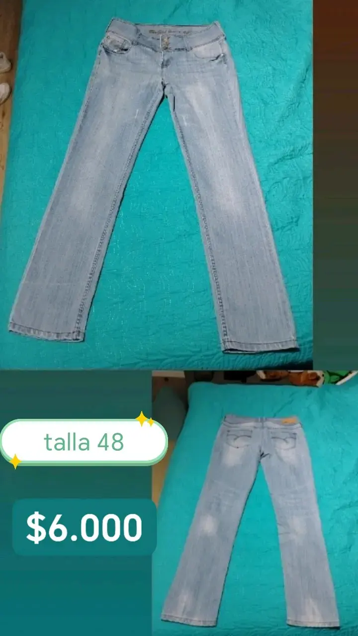 Jeans de mujer talla 48 azul claro