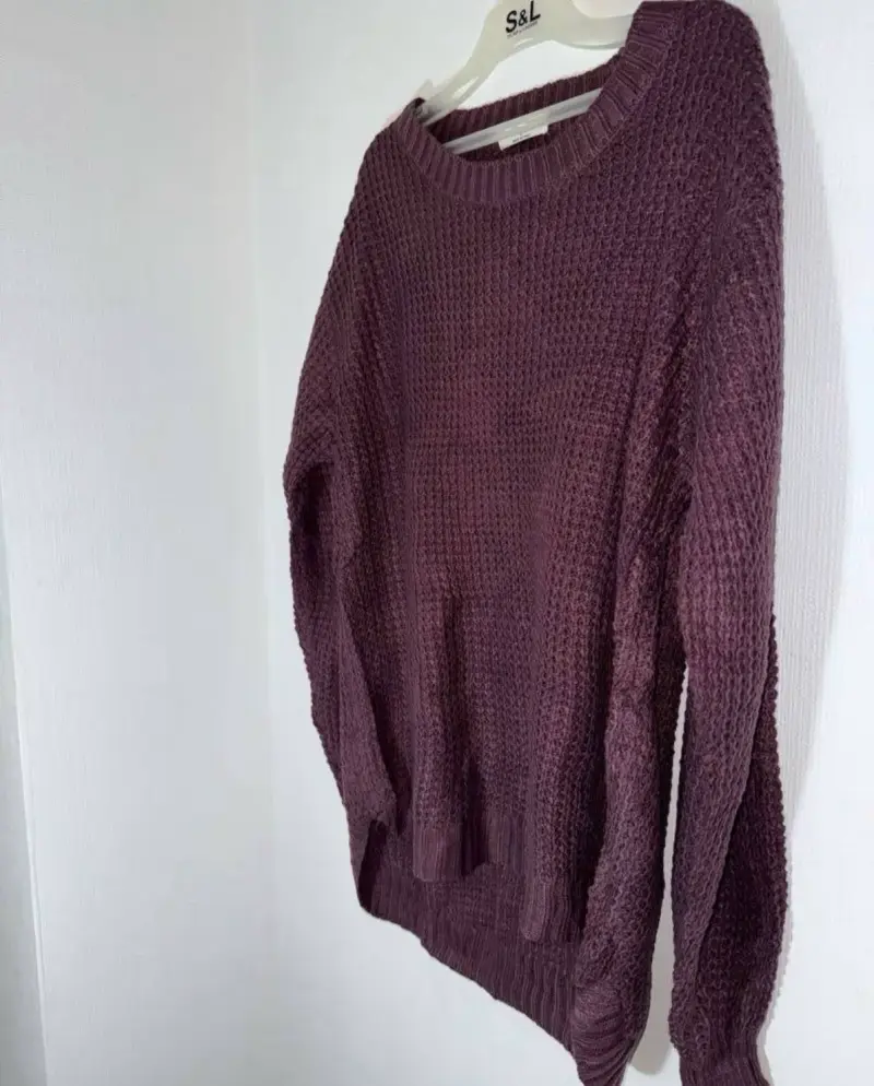 Suéter de punto morado Zenana para mujer - 2