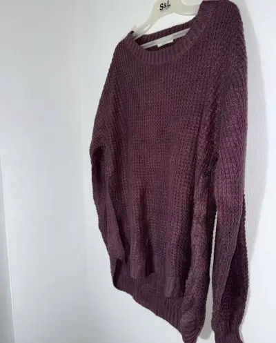 Suéter de punto morado Zenana para mujer - miniatura 2