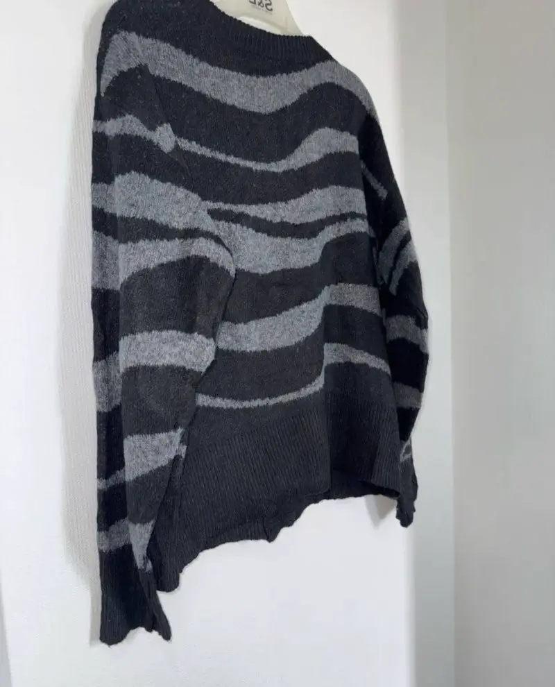Cardigan de rayas negro y gris Wicked - 4