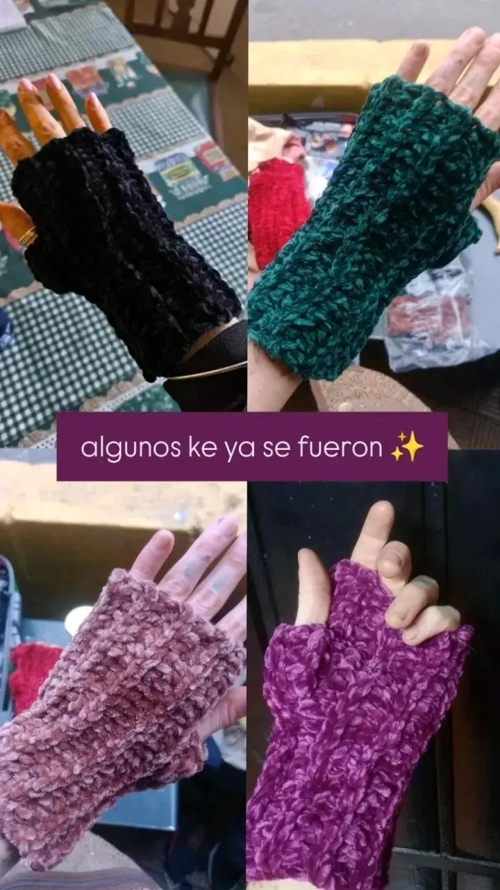 NUEVO* Guantes suavecitos, tejidos a mano - 3
