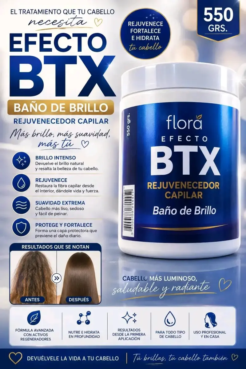 Rejuvenecedor Capilar Flora Efecto BTX 550g - 2