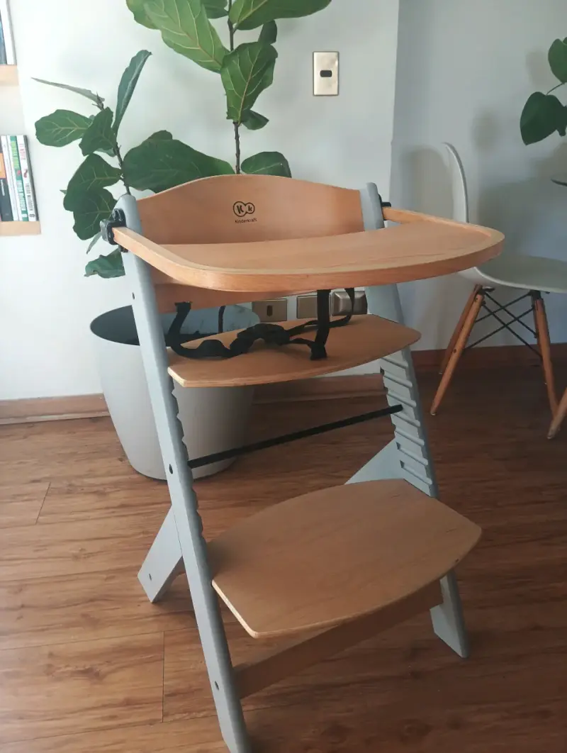 Silla de Comer para Bebé Kinderkraft de Madera - 3
