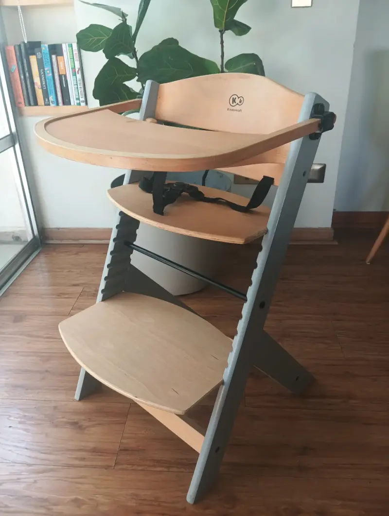 Silla de Comer para Bebé Kinderkraft de Madera - 4