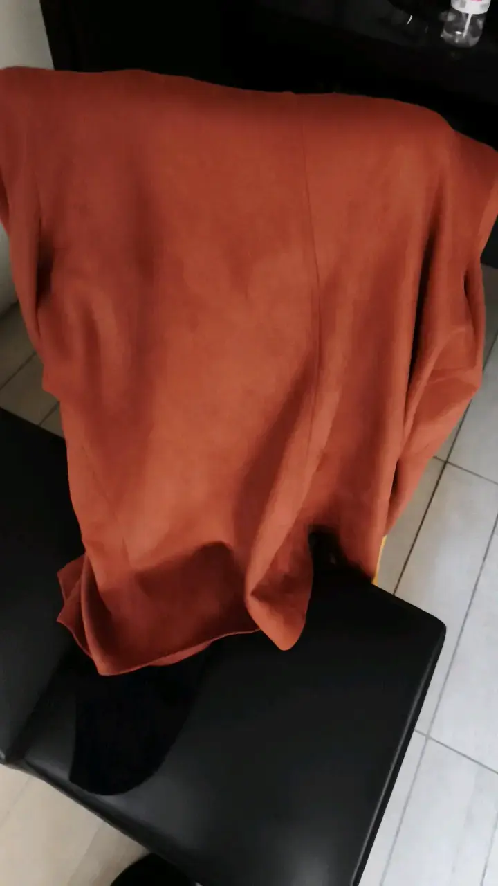 Abrigo largo color terracota talla M - 4