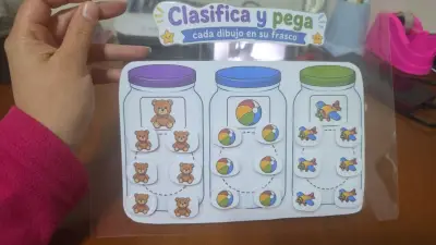 Juego educativo clasifica y pega para niños - miniatura 1