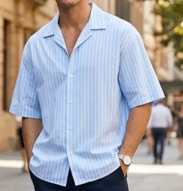 Camisa talla L azul claro Zara para hombre. - 2