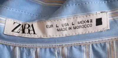 Camisa talla L azul claro Zara para hombre. - miniatura 4