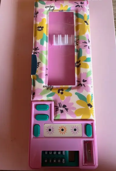 Estuche organizador floral con calculadora - miniatura 1
