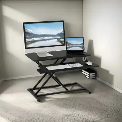 Escritorio ajustable para computadora negro - miniatura 1