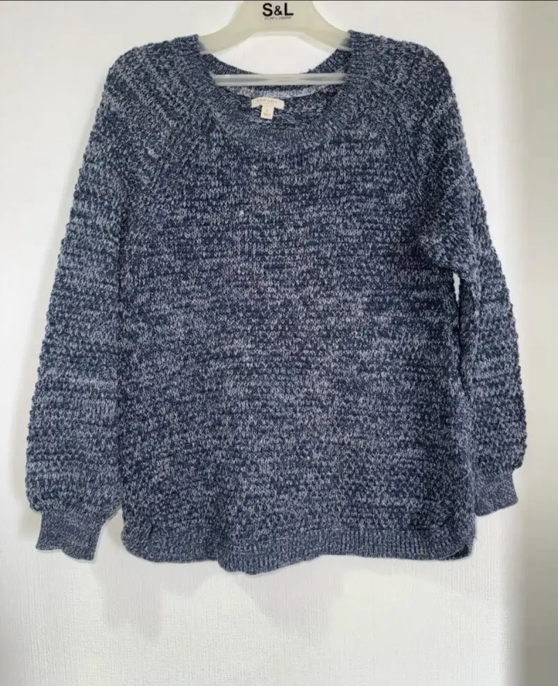 Suéter de punto azul marino Sonoma para mujer - 2