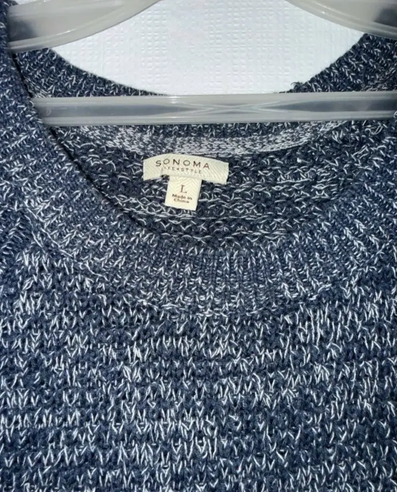 Suéter de punto azul marino Sonoma para mujer - 3