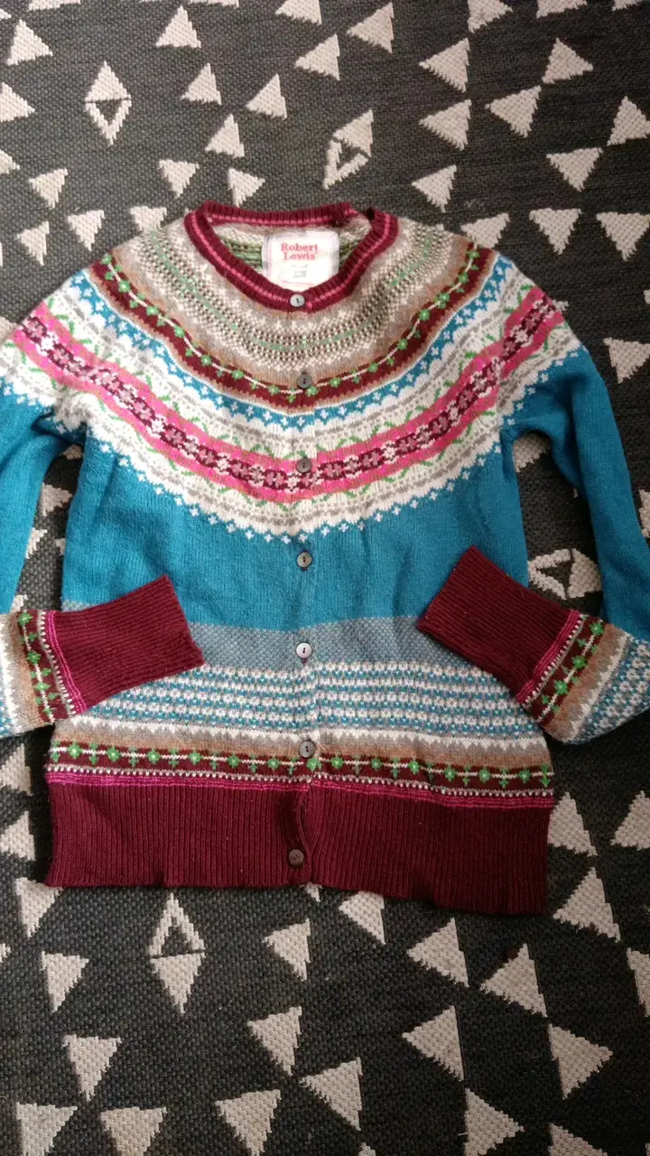 Cardigan de lana multicolor Robert Lewis para mujer - 1