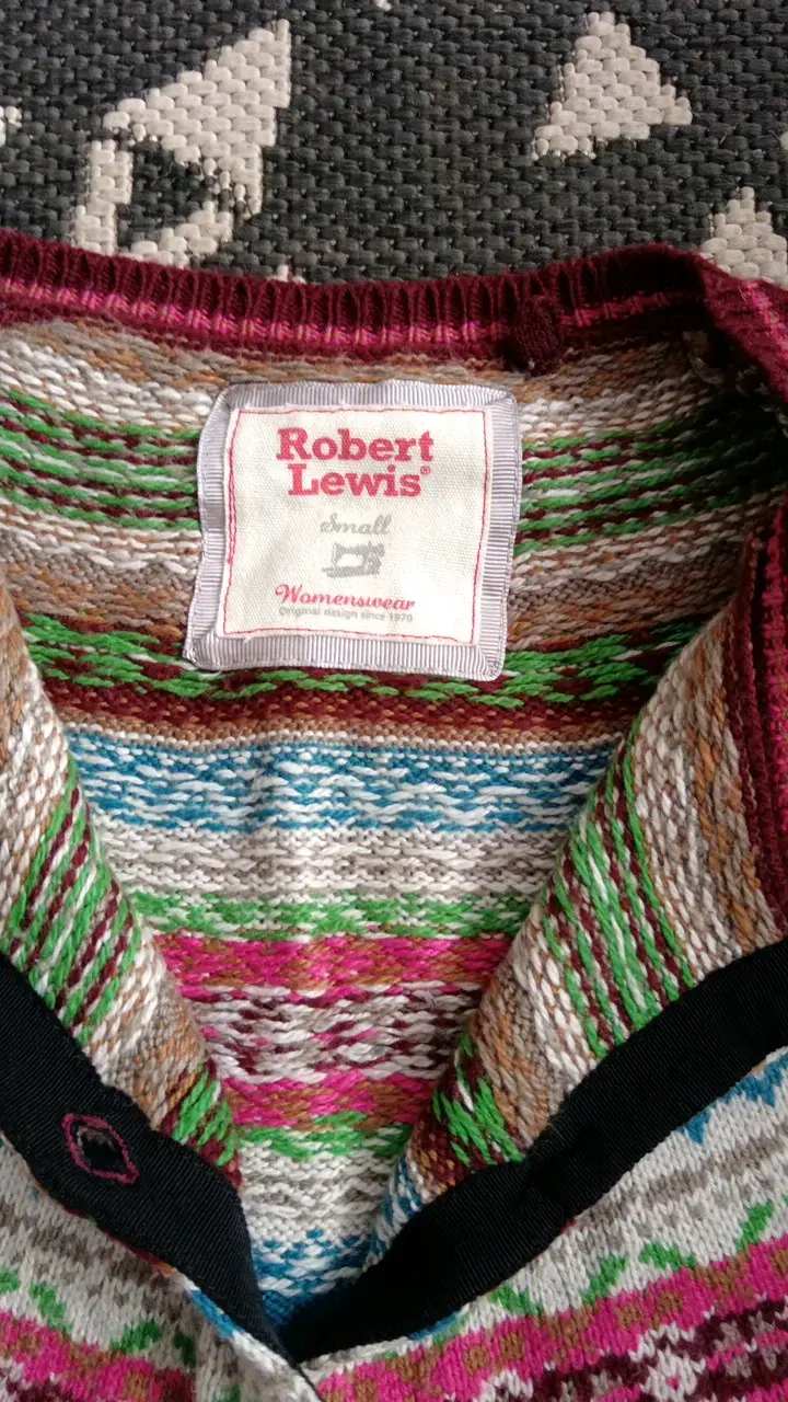 Cardigan de lana multicolor Robert Lewis para mujer - 3