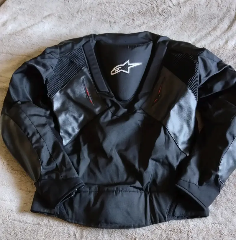 Chaqueta de moto Alpinestars negra con protecciones - 1
