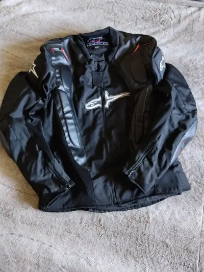 Chaqueta de moto Alpinestars negra con protecciones - miniatura 5