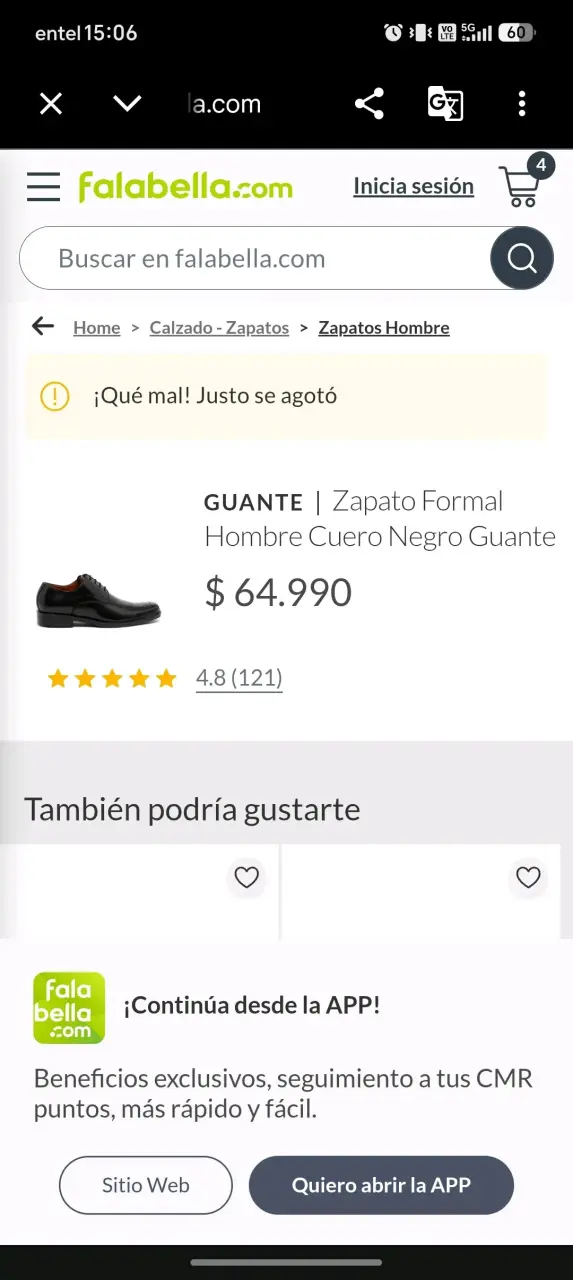 Zapatos formales de cuero negro para hombre Guante - 1