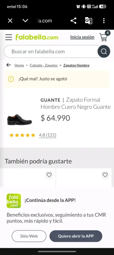 Zapatos formales de cuero negro para hombre Guante - miniatura 1
