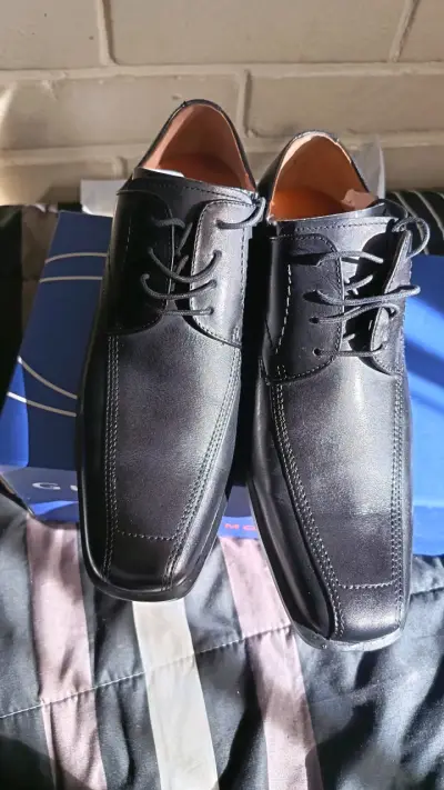 Zapatos formales de cuero negro para hombre Guante - miniatura 3