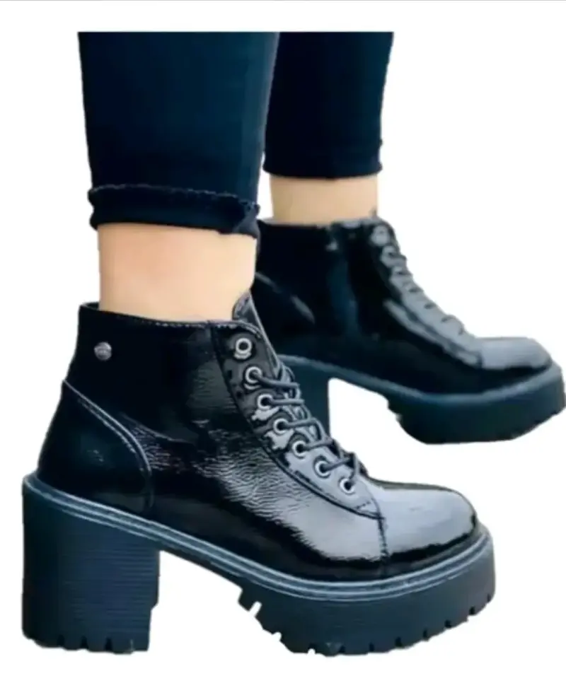 Botines DE MARCA DANCY negro con plataforma origin - 1