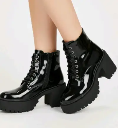 Botines DE MARCA DANCY negro con plataforma origin - miniatura 3
