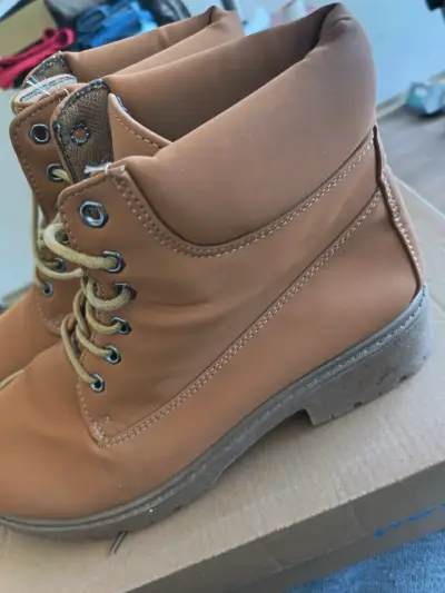 Botas de cuero marrón para dama - miniatura 3