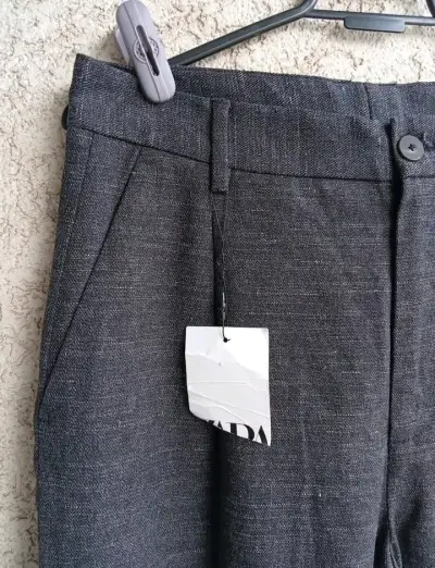 Pantalones de vestir gris para hombre Zara - miniatura 4