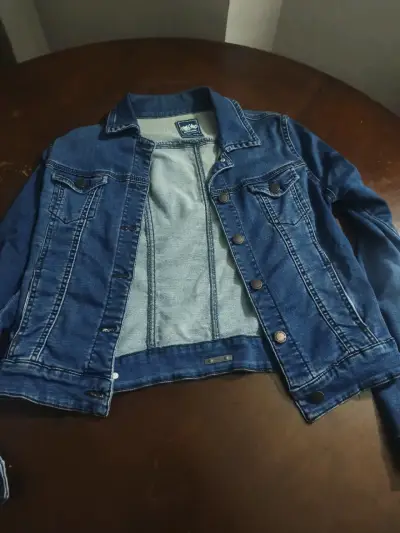 Chaqueta de mezclilla azul Mossimo para mujer - miniatura 1