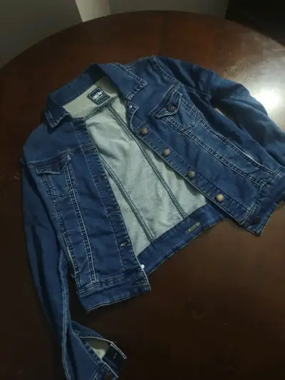Chaqueta de mezclilla azul Mossimo para mujer - miniatura 2