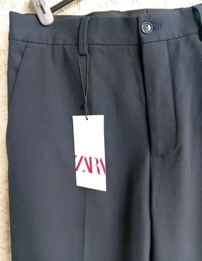 Pantalones de vestir azul marino Zara para hombre - miniatura 3