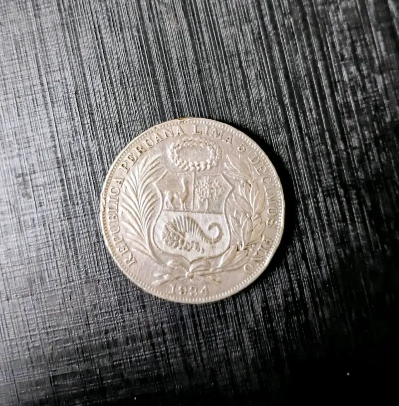 Moneda antigua de plata Un Sol 1924 - 2
