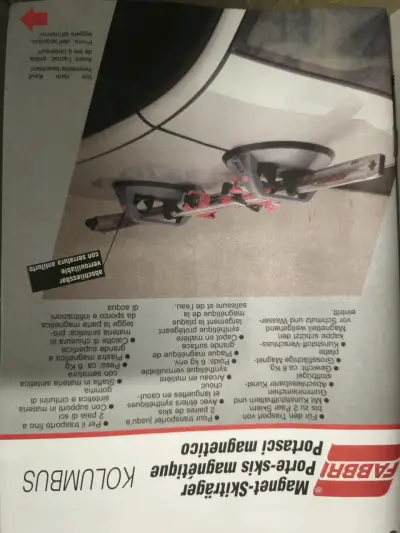 Porta ski magnético Kolumbus para auto - miniatura 2