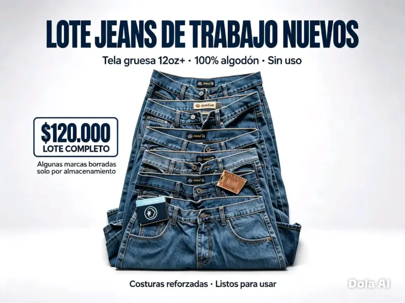 Lote de jeans de trabajo nuevos 100% algodón - 1