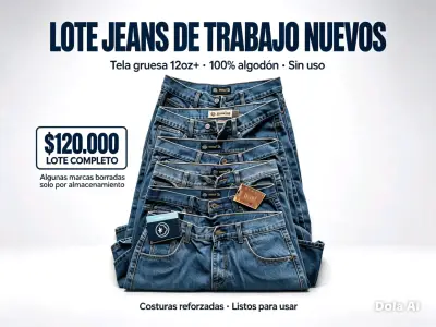 Lote de jeans de trabajo nuevos 100% algodón - miniatura 1