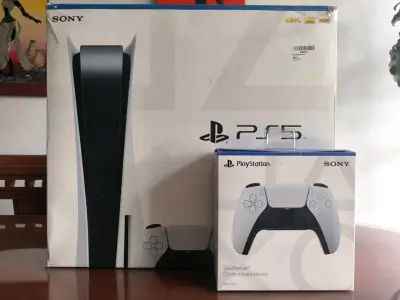 Consola PlayStation 5 con control y cables - miniatura 2