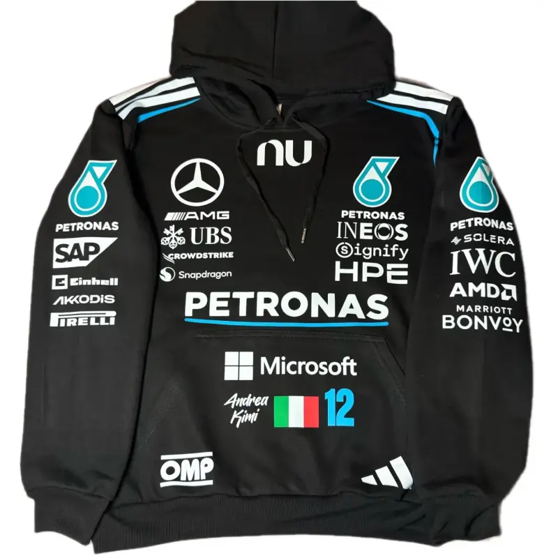 Polerón con capucha Mercedes AMG Petronas negro - 3