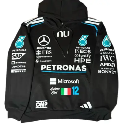 Polerón con capucha Mercedes AMG Petronas negro - miniatura 3