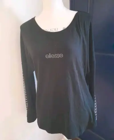 Polera negra manga larga Ellesse - miniatura 4