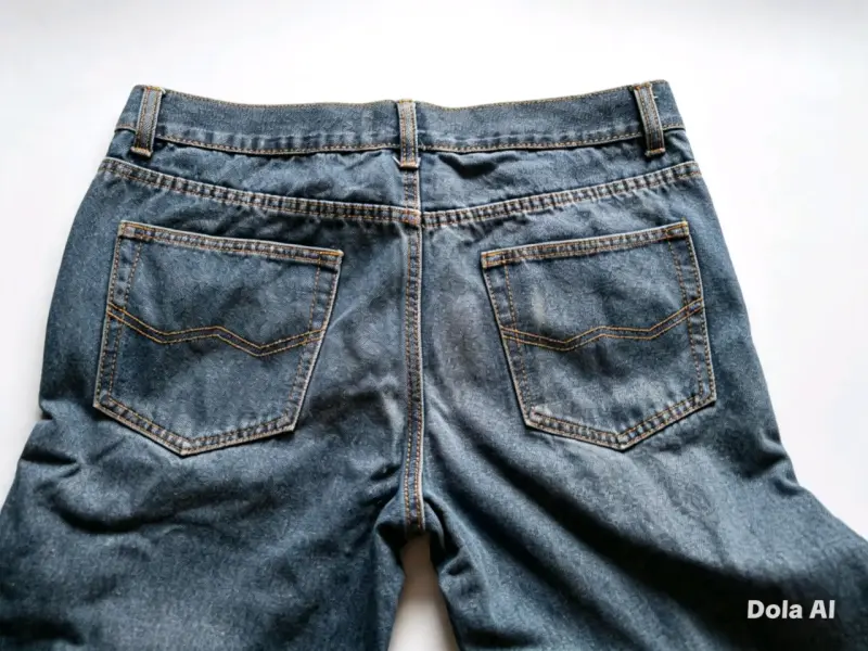 Jeans de mezclilla azul para hombre - 2