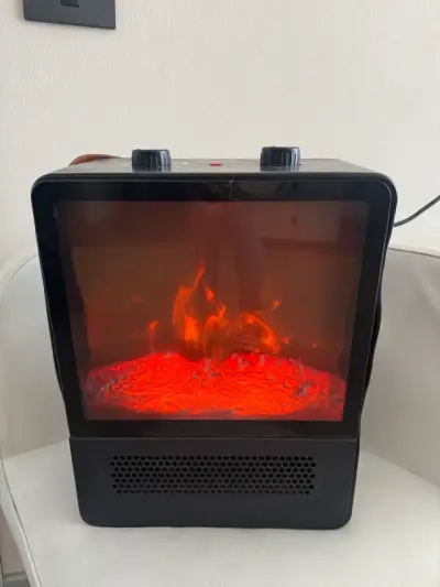 Calefactor eléctrico con efecto llama Klauber - miniatura 1
