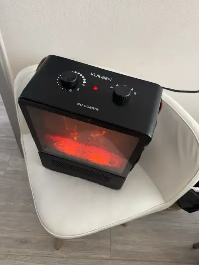 Calefactor eléctrico con efecto llama Klauber - miniatura 2