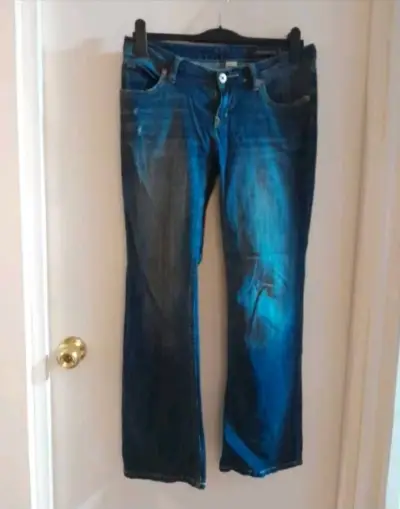 Jeans azul oscuro para mujer - miniatura 1