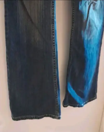 Jeans azul oscuro para mujer - miniatura 2