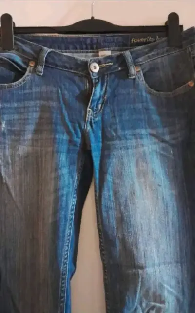 Jeans azul oscuro para mujer - miniatura 3