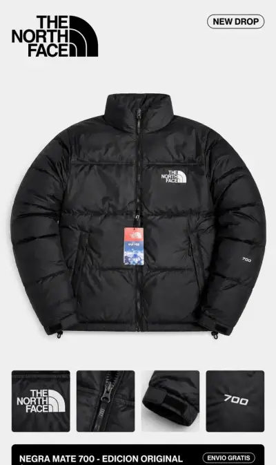 Chaqueta acolchada The North Face morada - miniatura 2