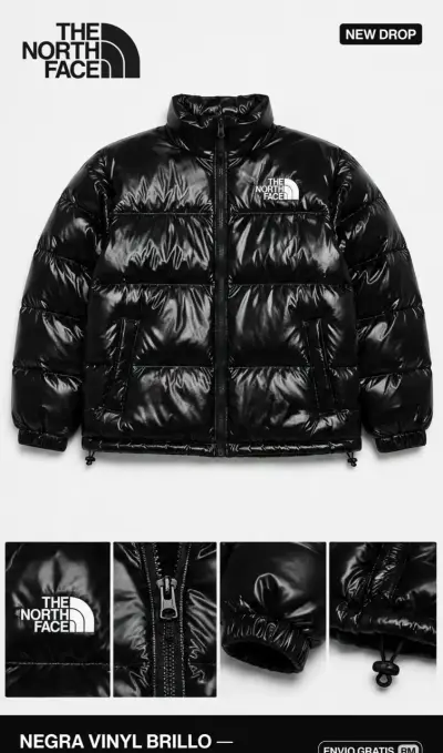 Chaqueta acolchada The North Face morada - miniatura 5